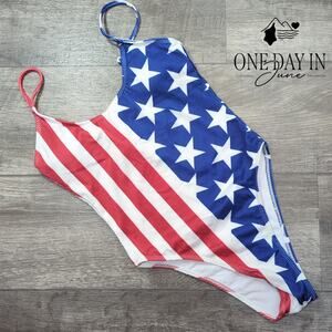 CharmLeaks Ribbed High Cut One Piece Swimsuit Size S